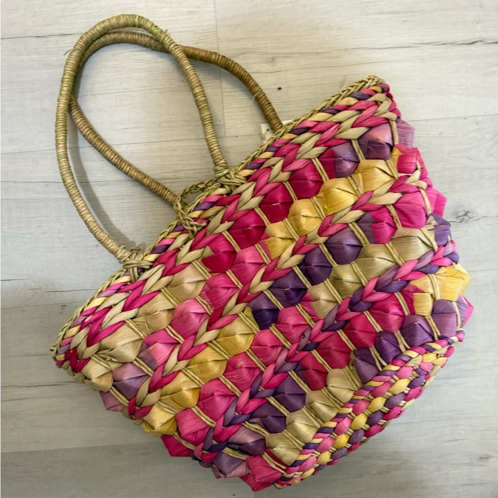 Colorful Woven Tote Bag